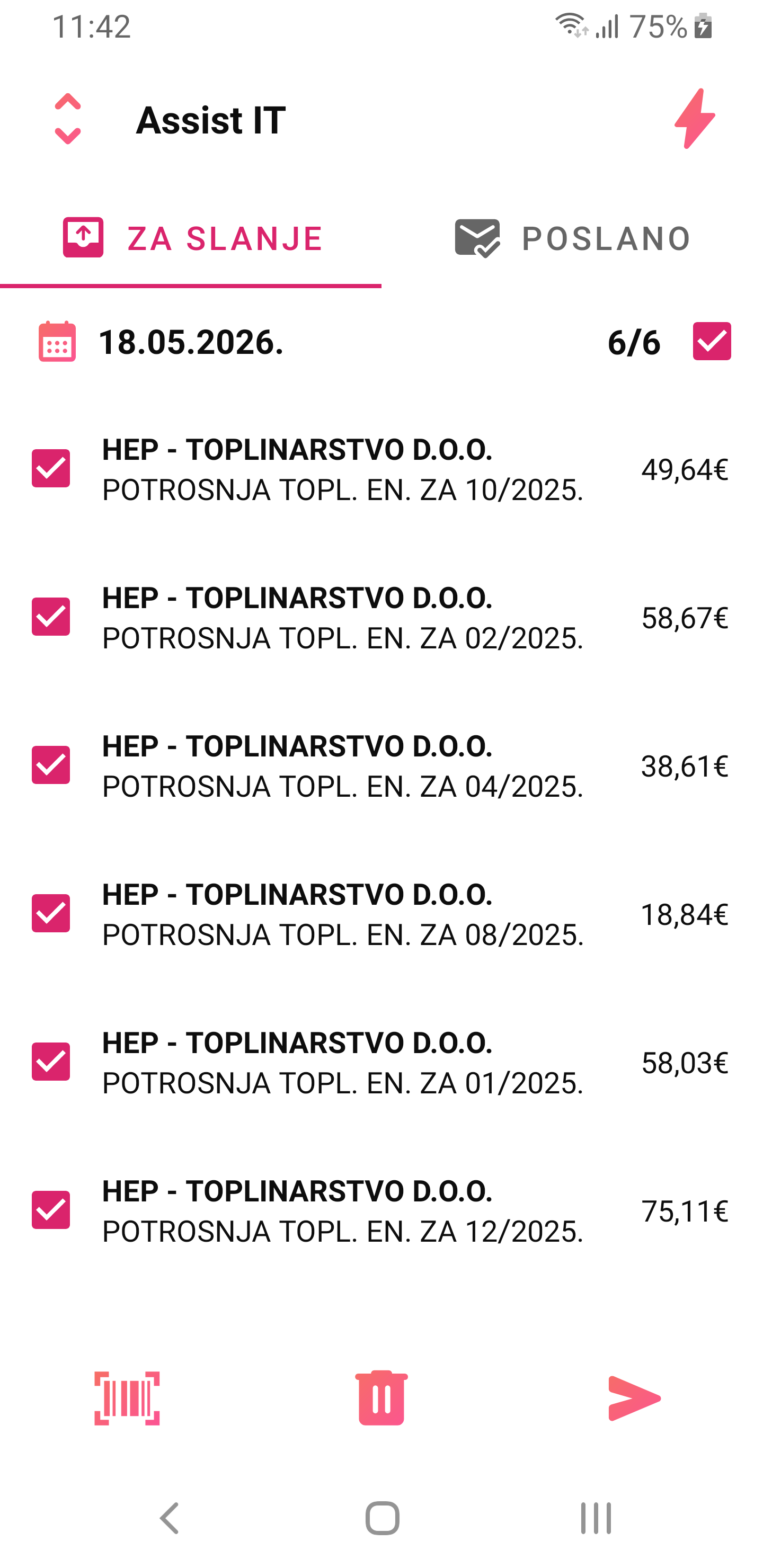 Upravljajte skeniranim uplatnicama